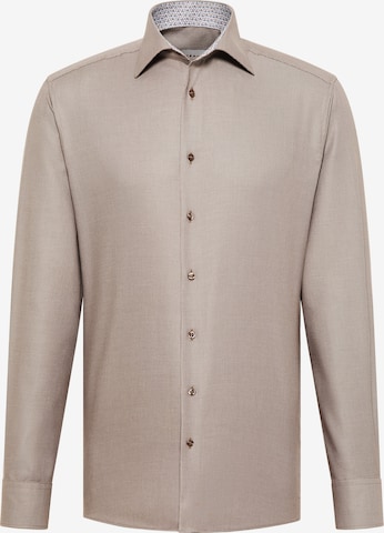 ETERNA Slim fit Overhemd in Beige: voorkant