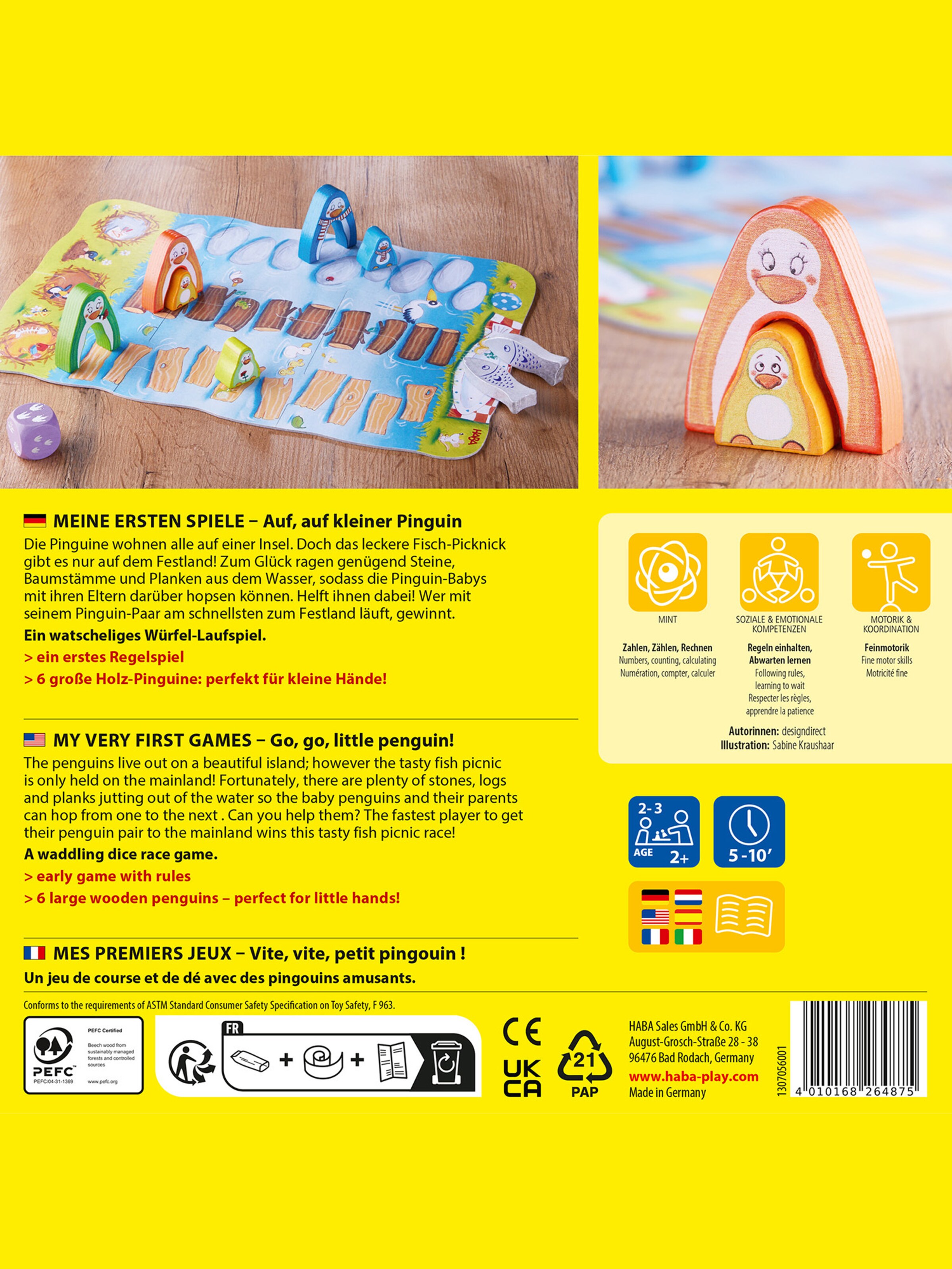 HABA Spiel ' Meine ersten Spiele – Auf, auf kleiner Pinguin ' in Mischfarben