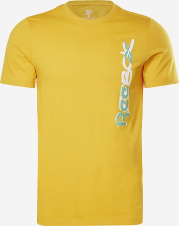 Maglia funzionale di Reebok in giallo: frontale