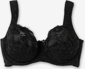 SHEEGO T-shirt Bra in Black: front