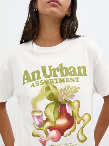 T-shirt Pull&Bear en blanc