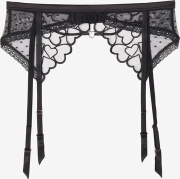 INTIMISSIMI Garter Belt 'QUEEN OF HEARTS' in Black: front