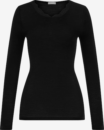 T-shirt ' Woolen Lace ' Hanro en noir : devant