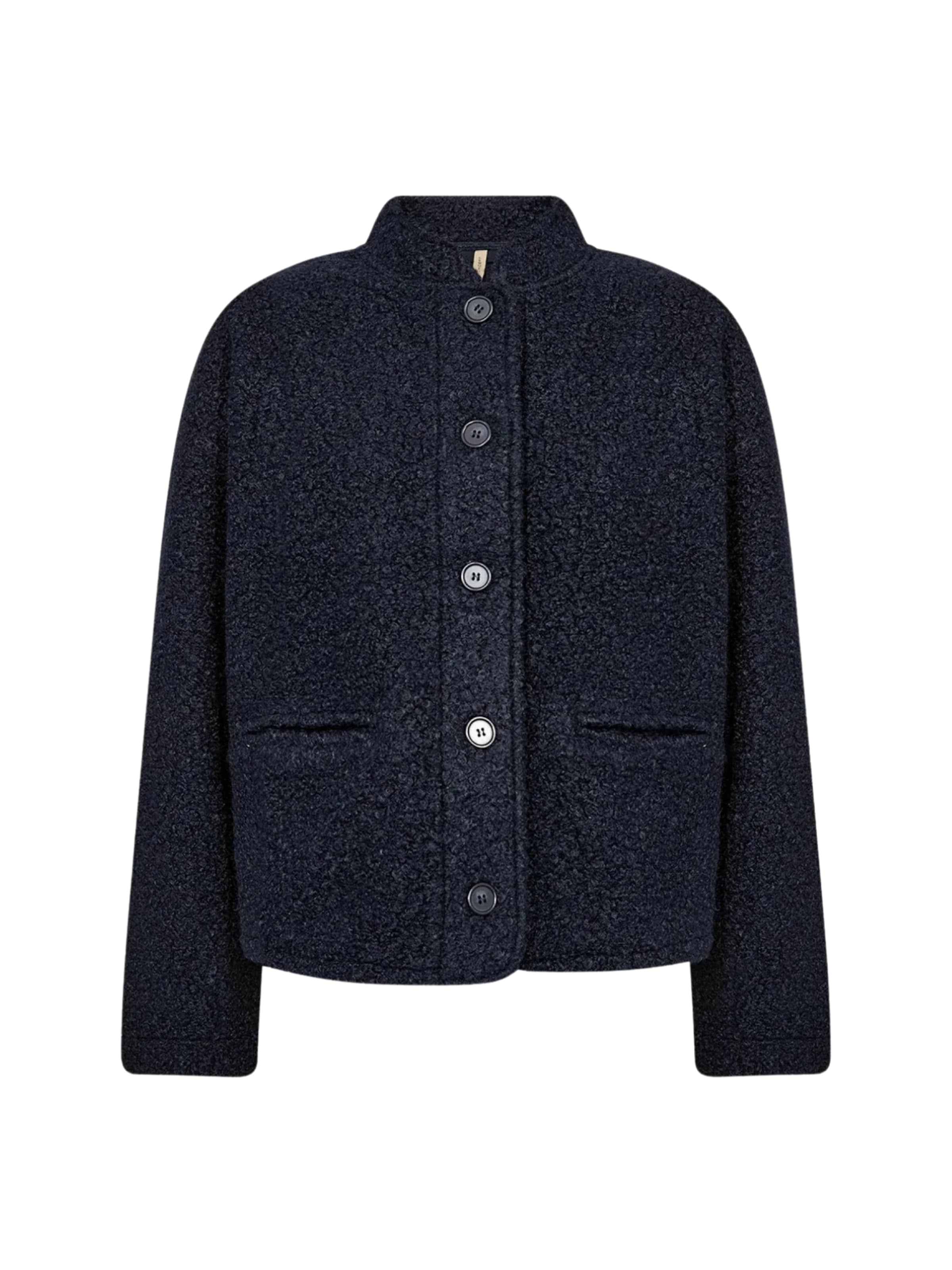 Soyaconcept Přechodná bunda 'SHAIMA' – modrá: přední strana