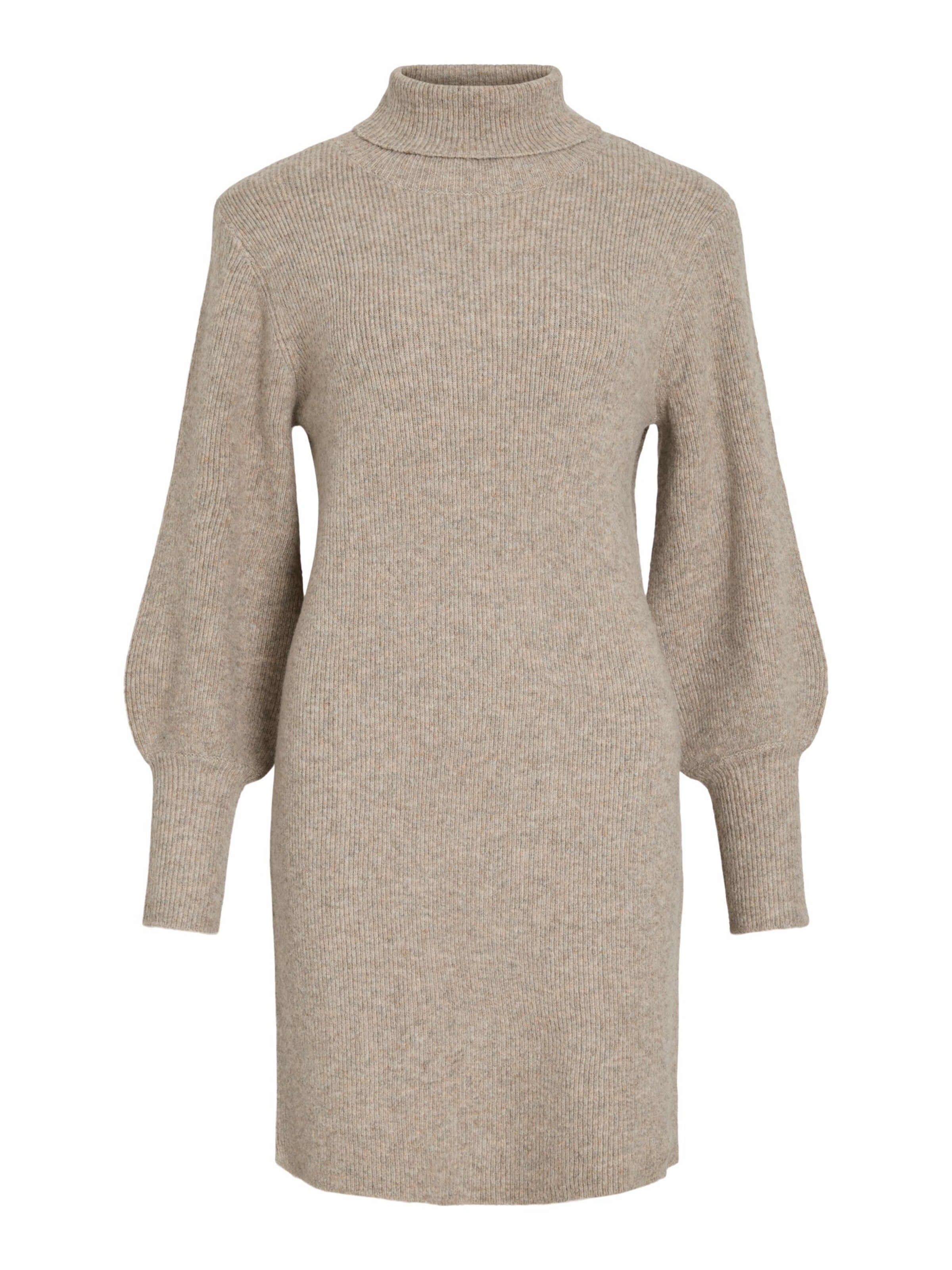 VILA Strikkjole 'ELLIE' i taupe, Produktvisning