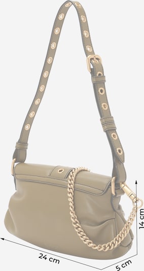 Rankinė ant peties iš PINKO, spalva – alyvuogių spalva, Prekių apžvalga