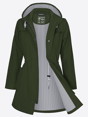 ATLASLAVA Outdoor Coat 'ATLASLAVA Damen Regenjacke Lang' in Green: front