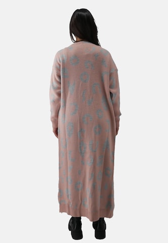 Elara Gebreide mantel in Roze