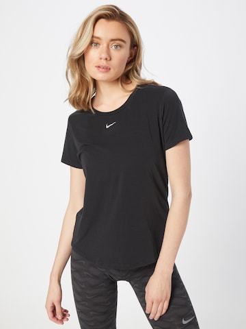 NIKE Funktionsbluse 'One Luxe' i sort: forside