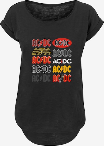 F4NT4STIC Shirt 'ACDC' in Zwart: voorkant