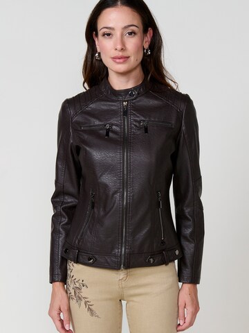 KOROSHI - Casaco meia-estação em castanho: frente