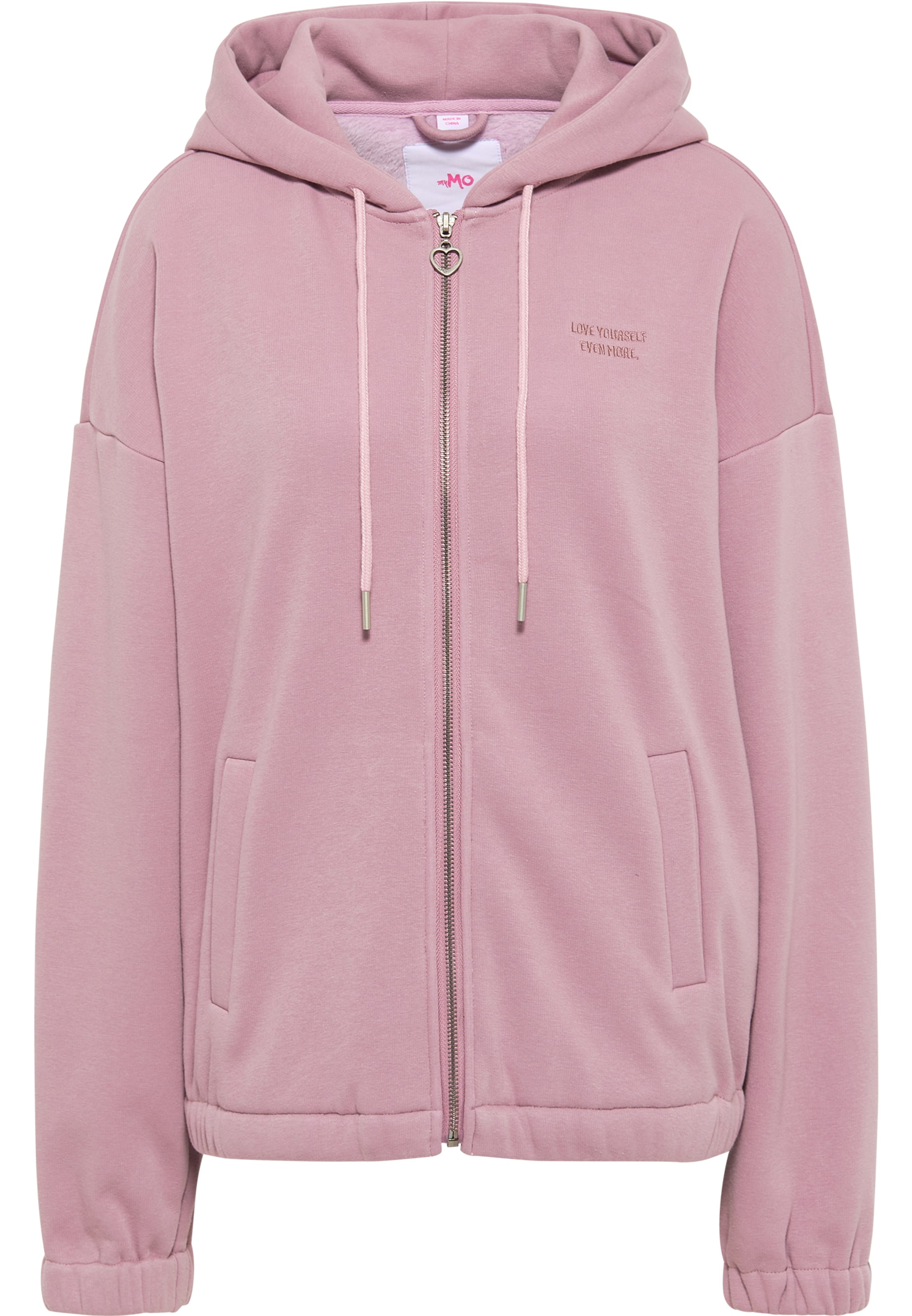 MYMO Tepláková bunda - Ružová: predná strana