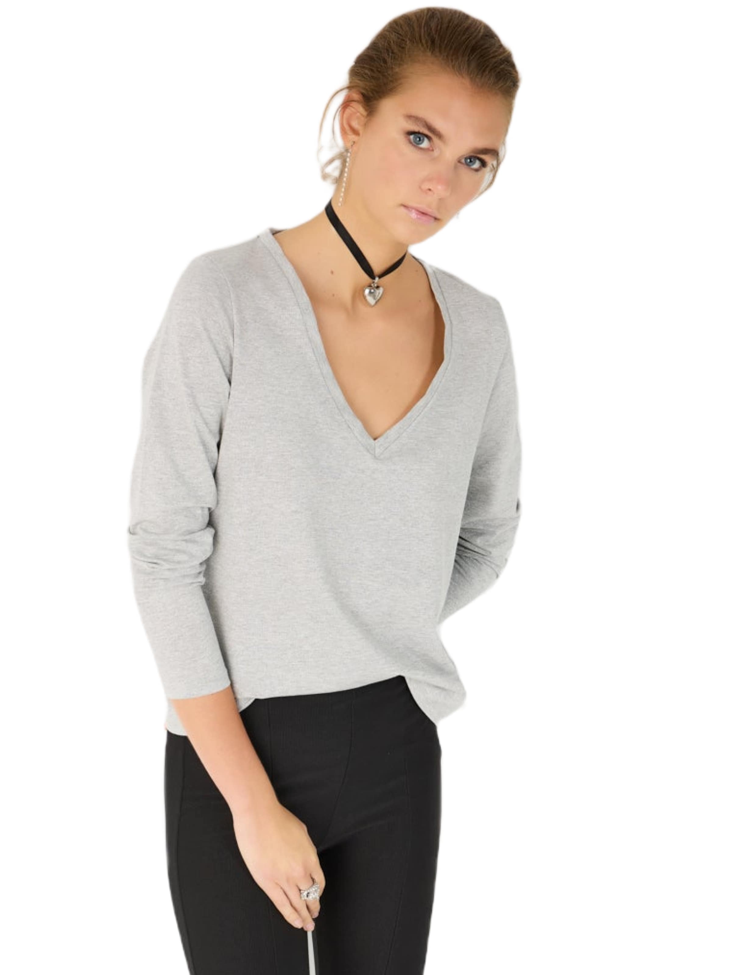 No Matter What Shirt in Grijs: voorkant