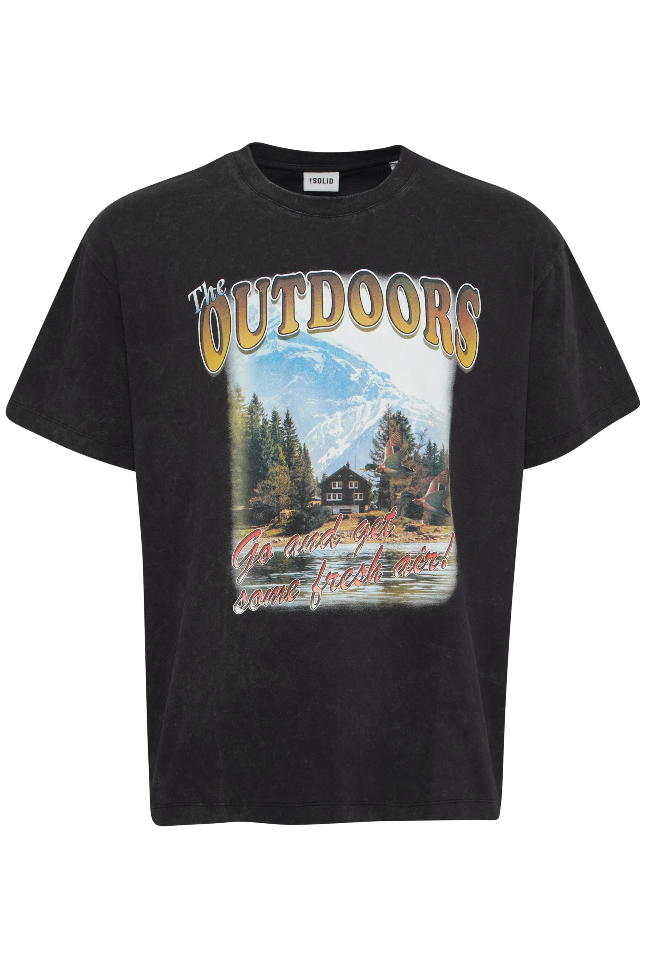 !Solid - Camiseta en negro: frente