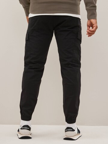 Next Slimfit Cargobroek in Zwart