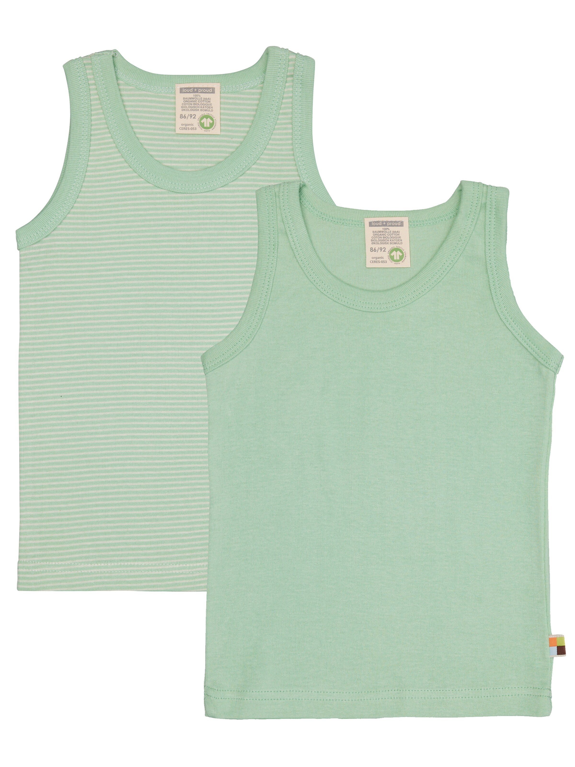 loud + proud Unterhemd‌‌‌‌‌‌‌ in Grün: Vorderseite