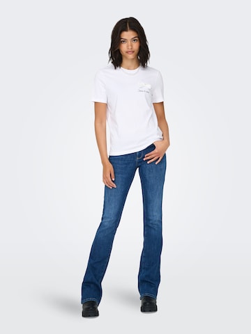 Tricou 'ONLOLIVIA' de la ONLY pe alb