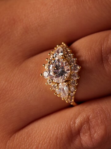 Lucardi Ring in Goud: voorkant