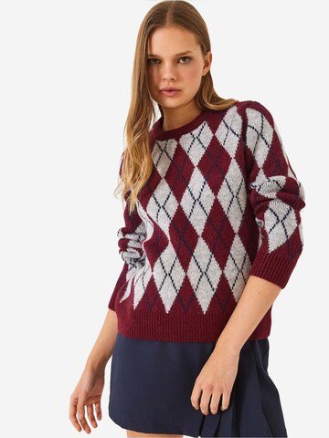 Pull-over Bianco Lucci en rouge : devant