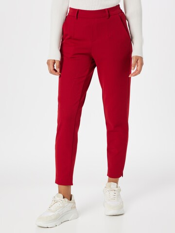 OBJECT Slimfit Bandplooibroek 'Lisa' in Rood: voorkant