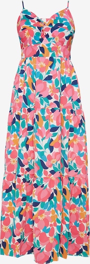 Usha Sommerkjole 'Spring Summer' i navy / turkis / orange / lys pink, Produktvisning