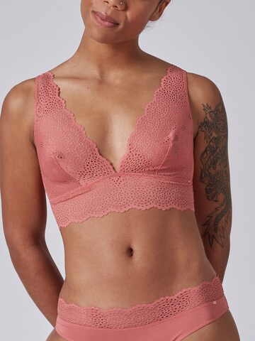 Skiny Triangle Bra in Pink: front