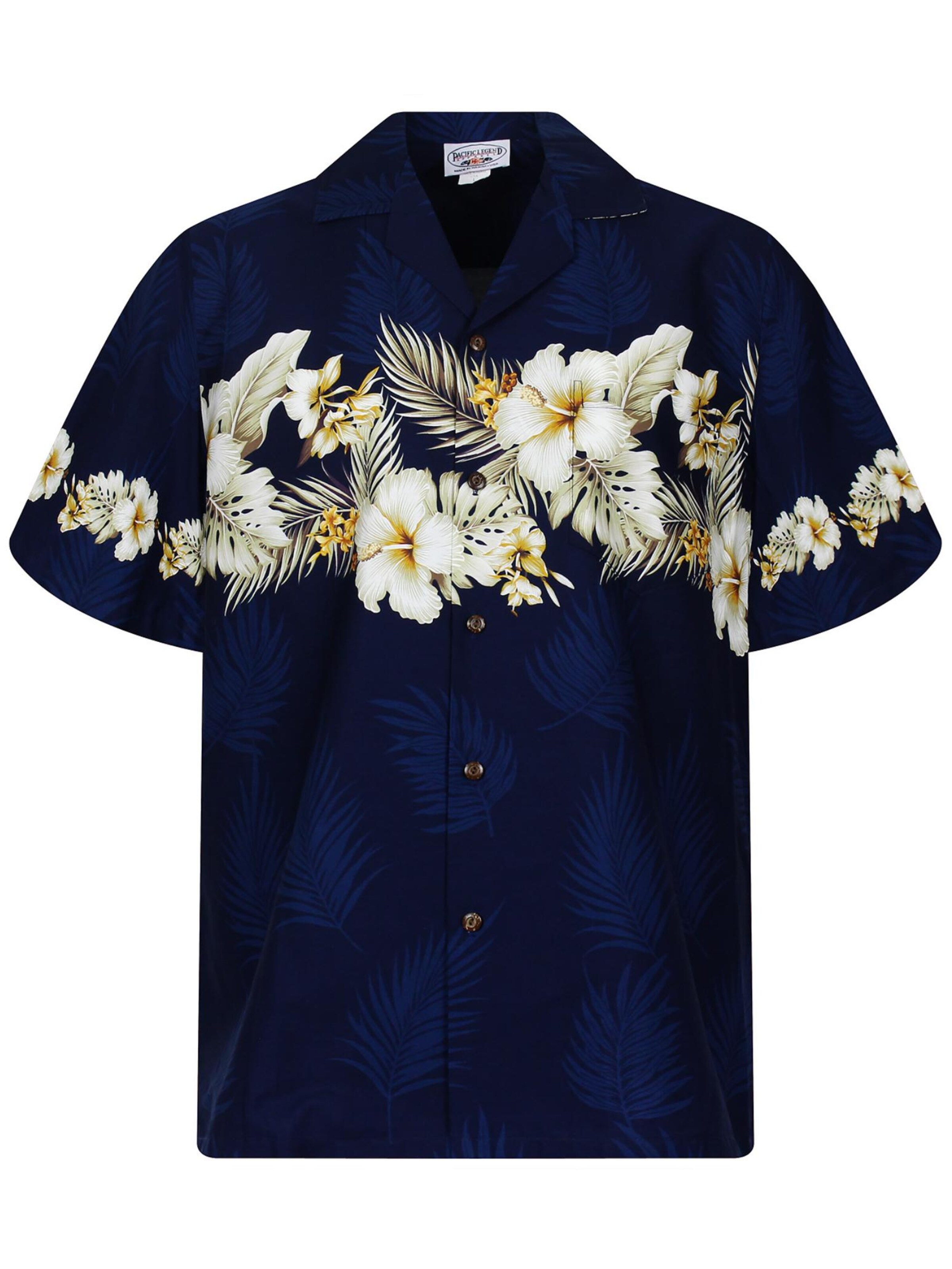 Pacific Legend Regular Fit Hemd 'Blumen'‌‌‌‌‌‌‌ in Blau: Vorderseite