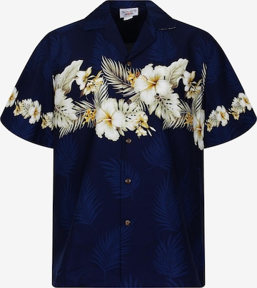Pacific Legend Regular Fit Hemd 'Blumen' in Blau: Vorderseite