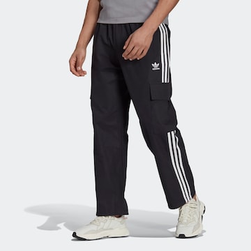 ADIDAS ORIGINALS Loose fit Cargo trousers in Black: front