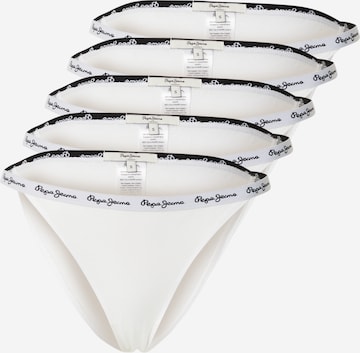 Slip de la Pepe Jeans pe alb: față