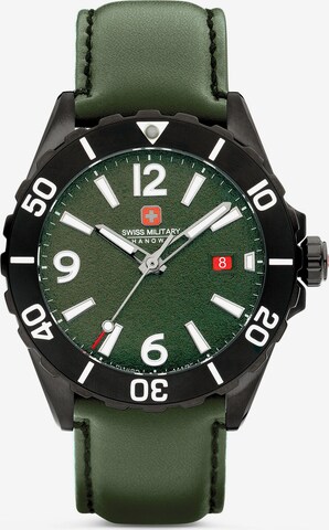 SWISS MILITARY HANOWA Analog Watch 'CARBON PEAK' in Green: front