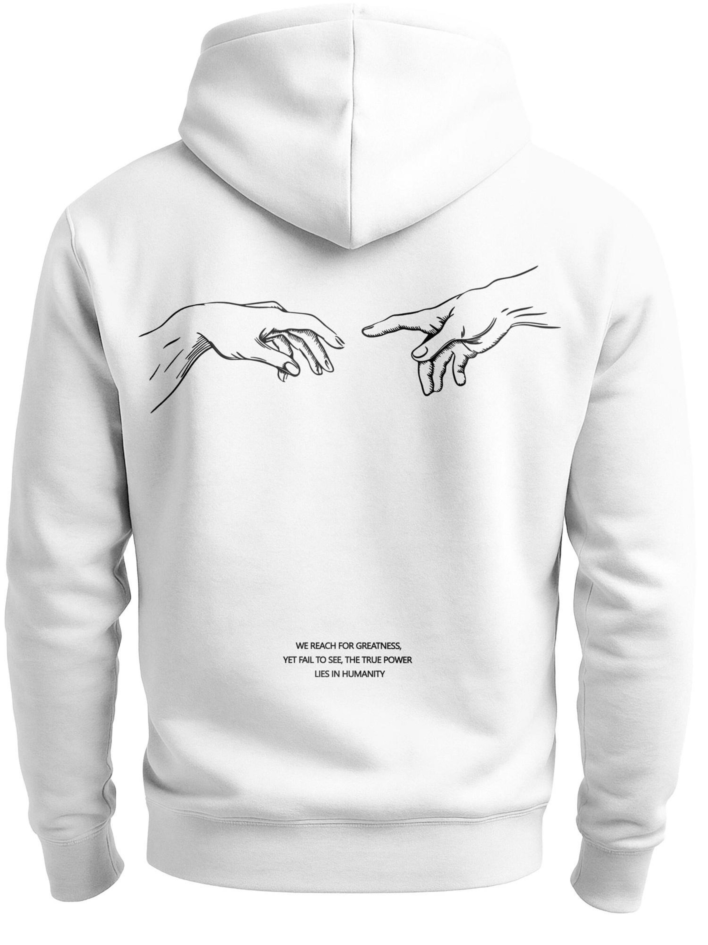 Neverless Sweatshirt 'Hands' in White
