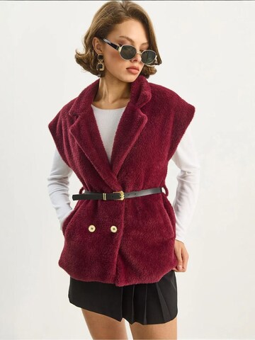 Gilet in maglia di Bianco Lucci in rosso