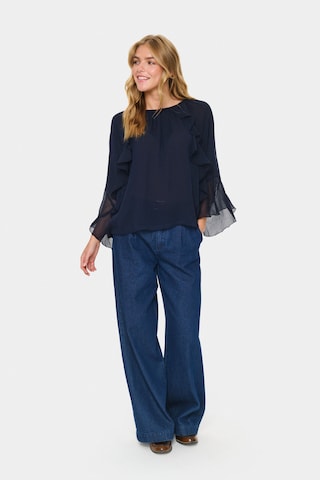 SAINT TROPEZ Blouse 'Mavis' in Blauw