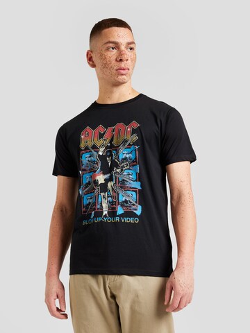 AÉROPOSTALE - Camiseta 'ACDC BLOW UP YOUR VIDEO' en negro: frente