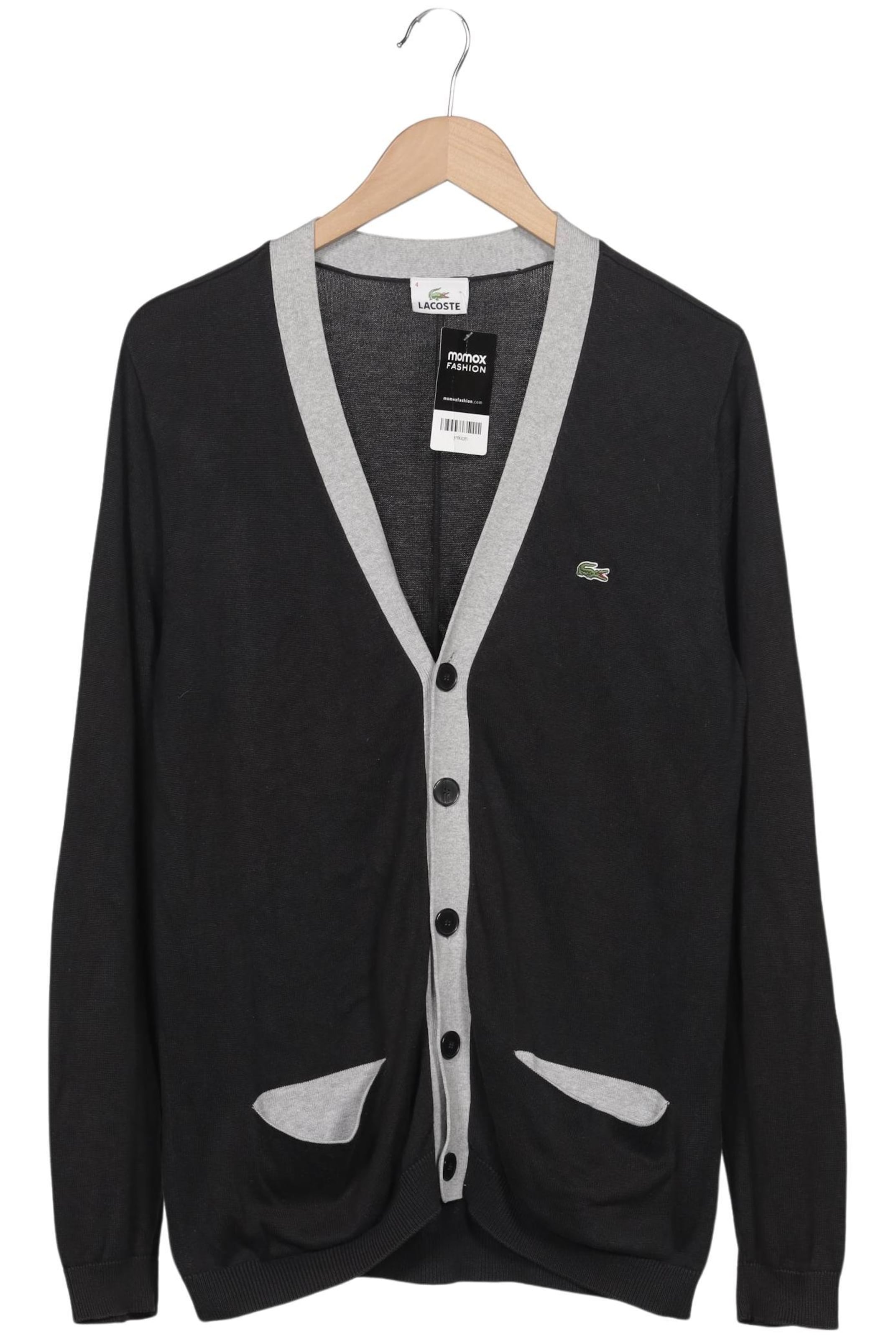 LACOSTE Strickjacke M in Grau: Vorderseite