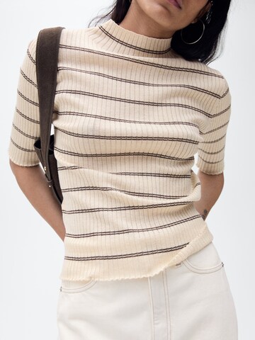 MANGO Pullover 'CARACOL' in Beige