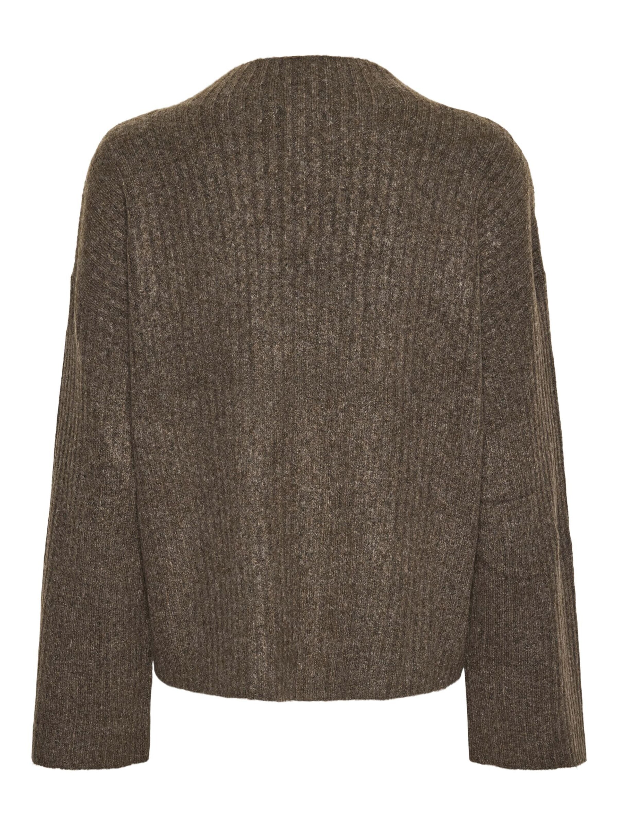 PIECES Pullover 'Tulle' in Braun