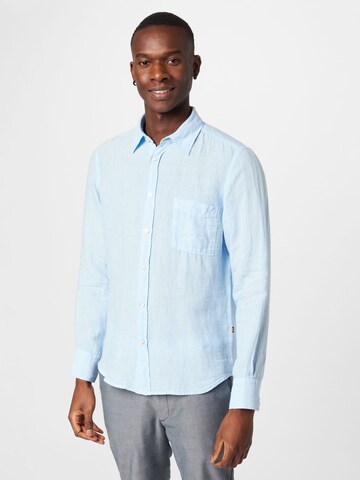 Coupe regular Chemise 'Relegant' BOSS en bleu : devant