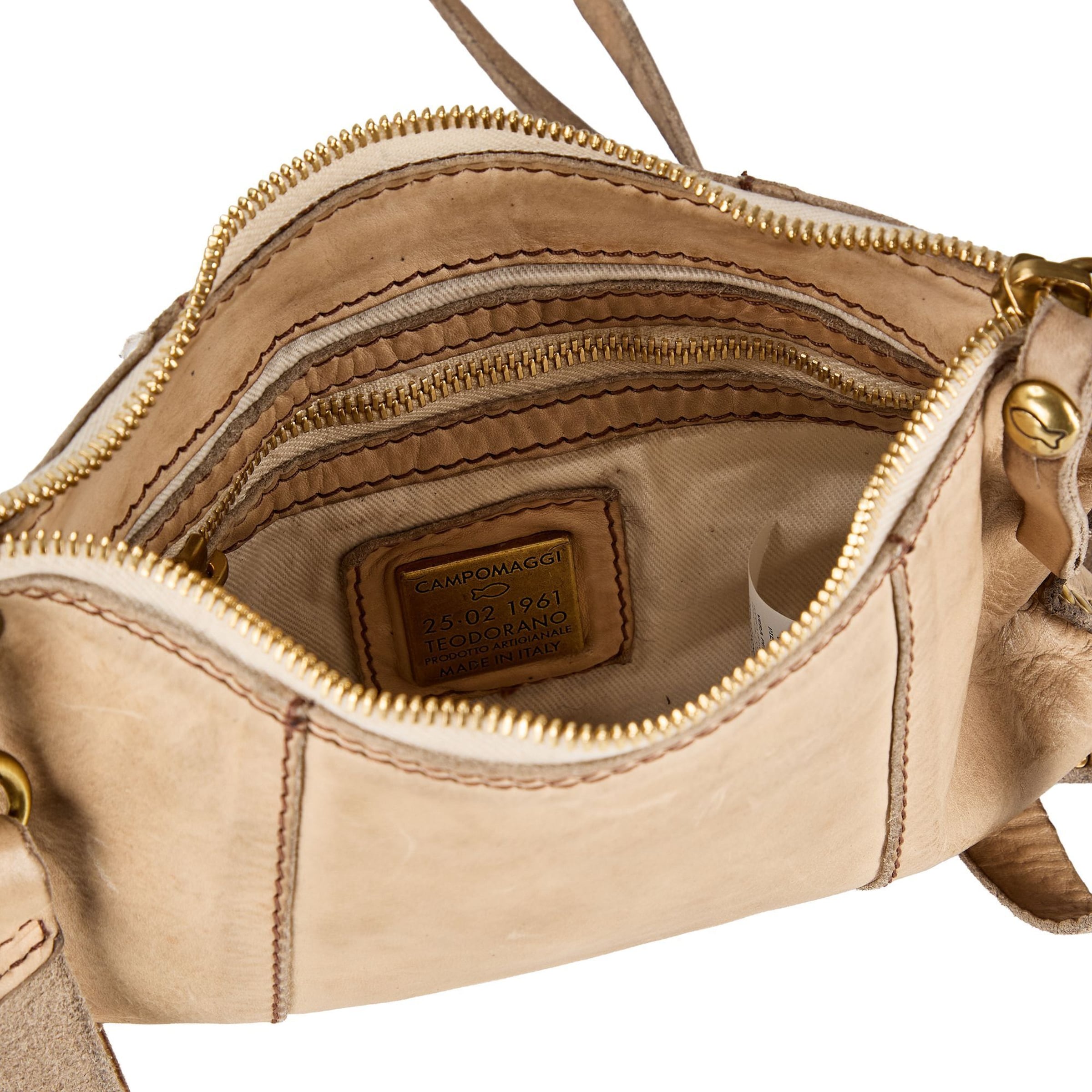 Campomaggi Schoudertas 'Ebe' in Beige