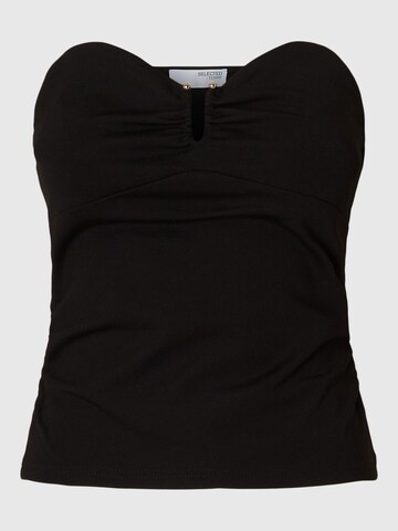 SELECTED Top in Schwarz: Vorderseite