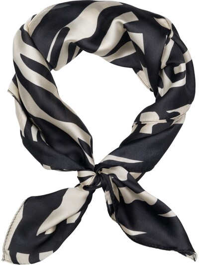 styleBREAKER Tuch 'Halstuch Zebra Muster Satin Optik' in One Size in schwarzmeliert, Produktansicht