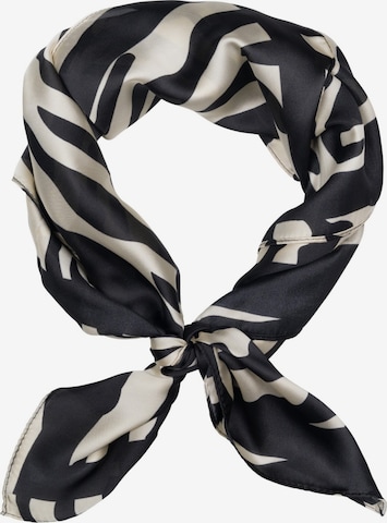 styleBREAKER Shawl 'Halstuch Zebra Muster Satin Optik' in Black: front