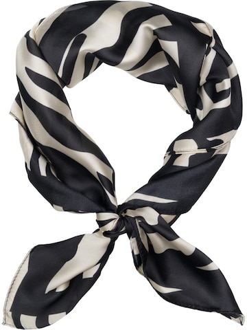 styleBREAKER Tuch 'Halstuch Zebra Muster Satin Optik'‌ in Schwarz: Vorderseite