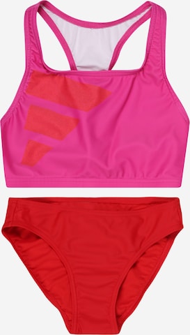 ADIDAS PERFORMANCE Athletic Swimwear 'Big Bars Logo ' in Pink: front