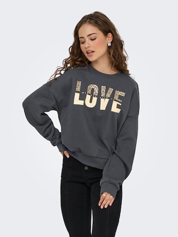 Sweat-shirt 'ONLTammie' ONLY en gris : devant