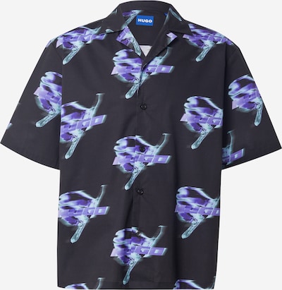 HUGO Paita 'Eligino' värissä pastellinsininen / lila / musta, Tuotenäkymä