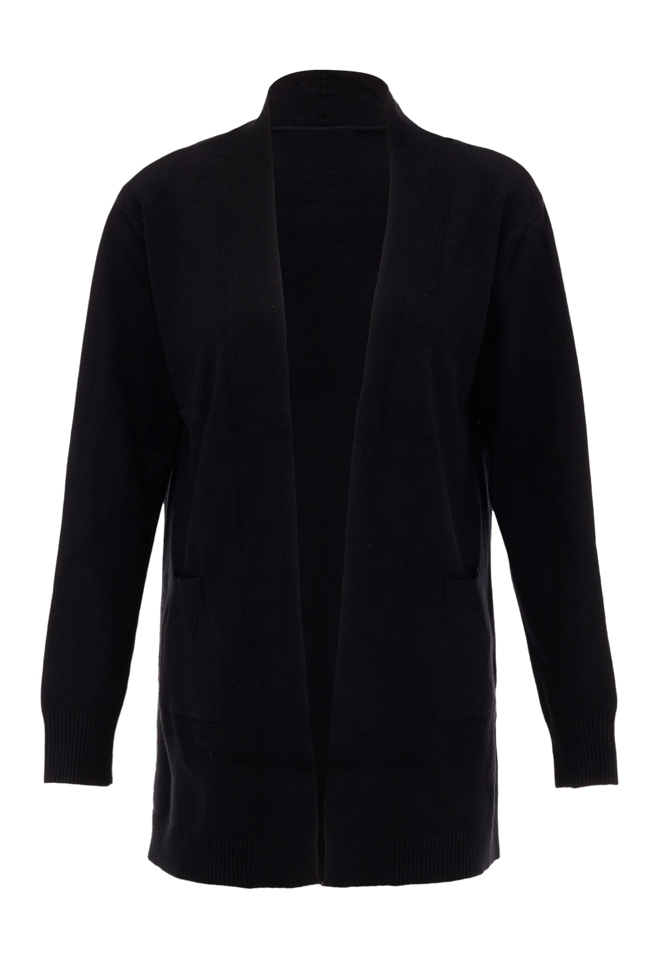 boline Strickjacke in Schwarz: Vorderseite