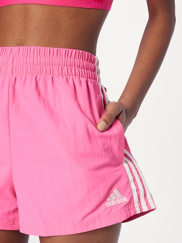 ADIDAS SPORTSWEAR Loose fit Workout Pants 'Essentials' in Pink