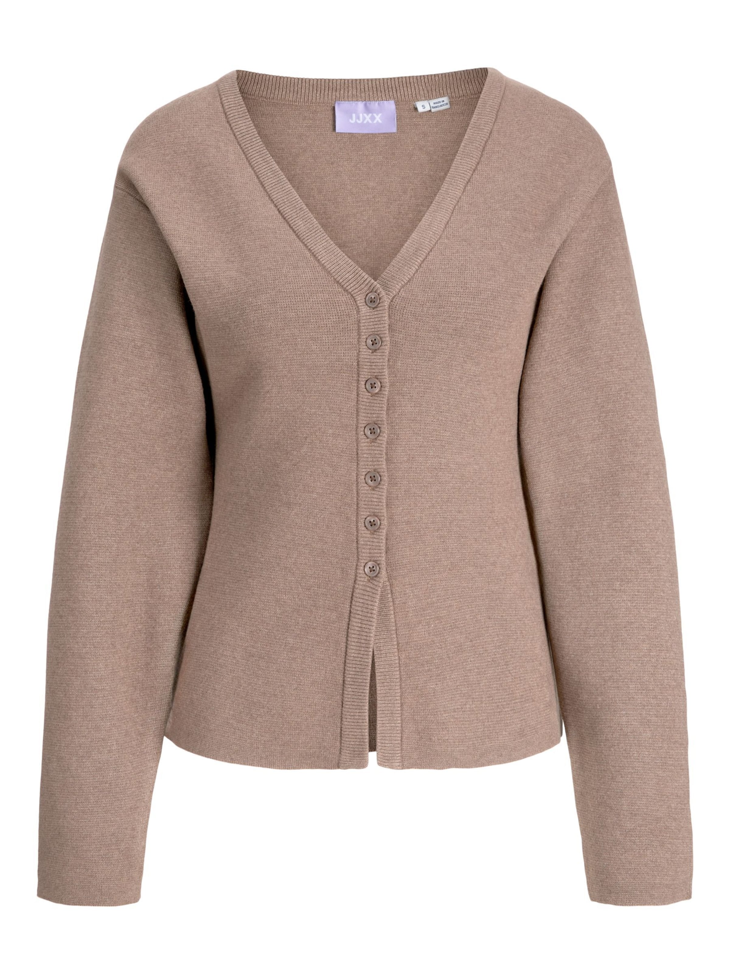 JJXX Gebreid vest 'Diana' in Beige: voorkant